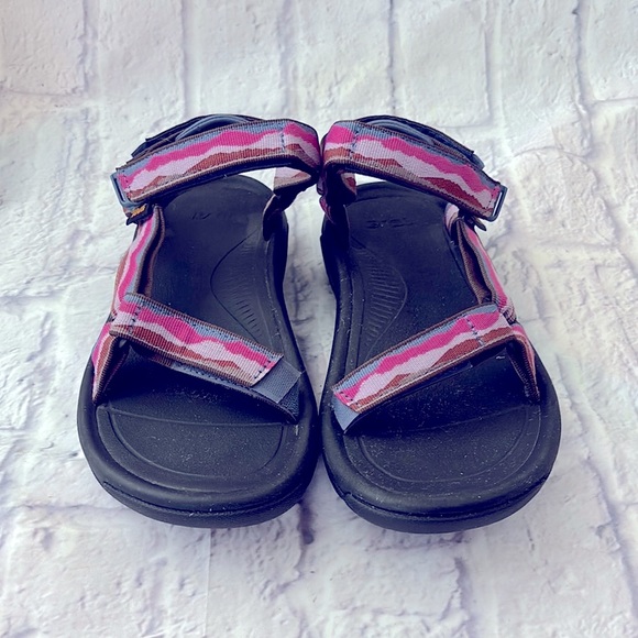 🔵”NWOT” Teva Pink & Black XLT2 Adjustable Strap Sandals - Picture 6 of 9